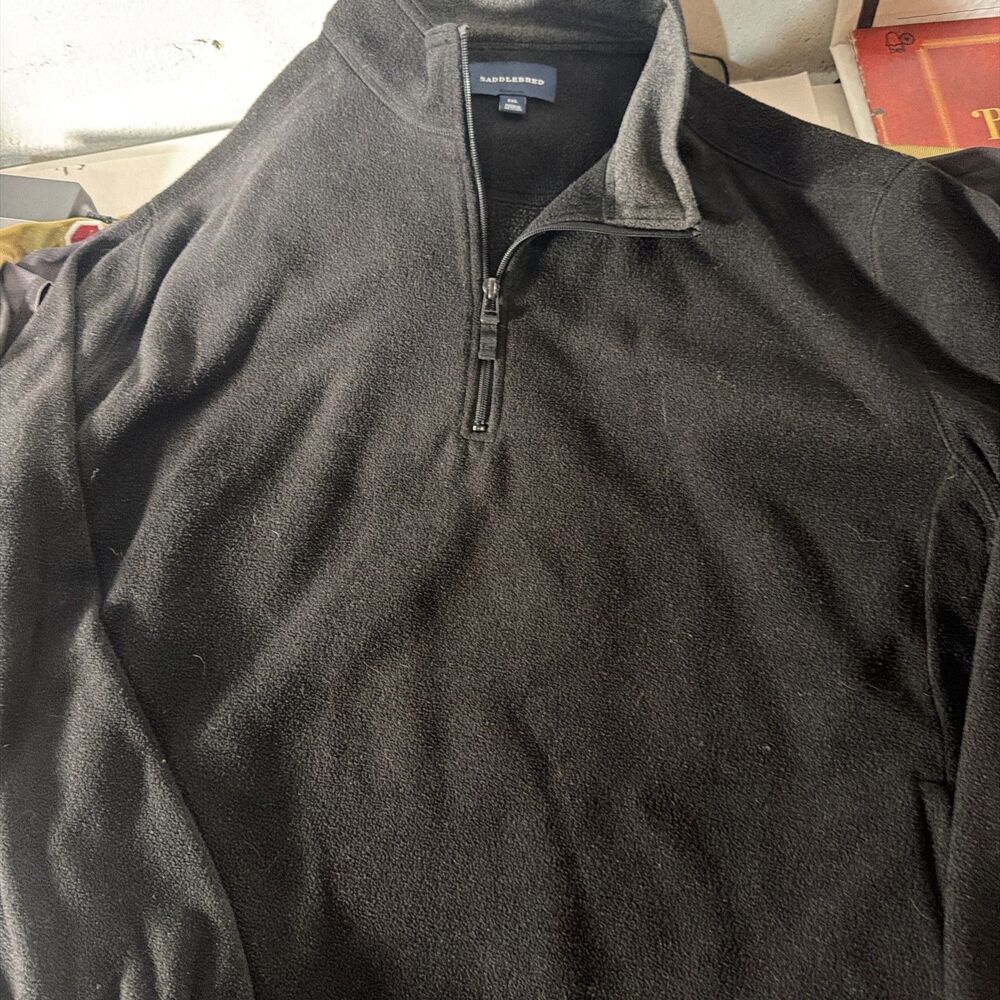 Saddlebred Men's Quarter Zip Pullover Charcoal Gray XXL